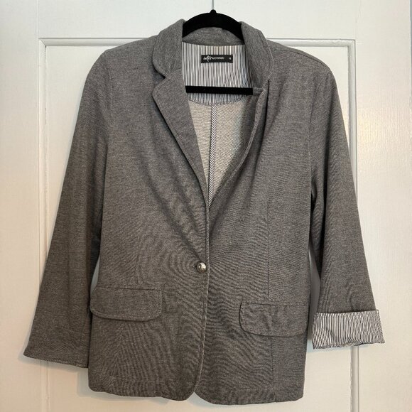 Internacionale Women's Gray Knit Blazer - Picture 1 of 4